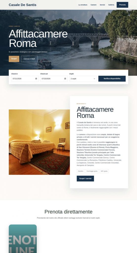 Sito web auto aggiornato